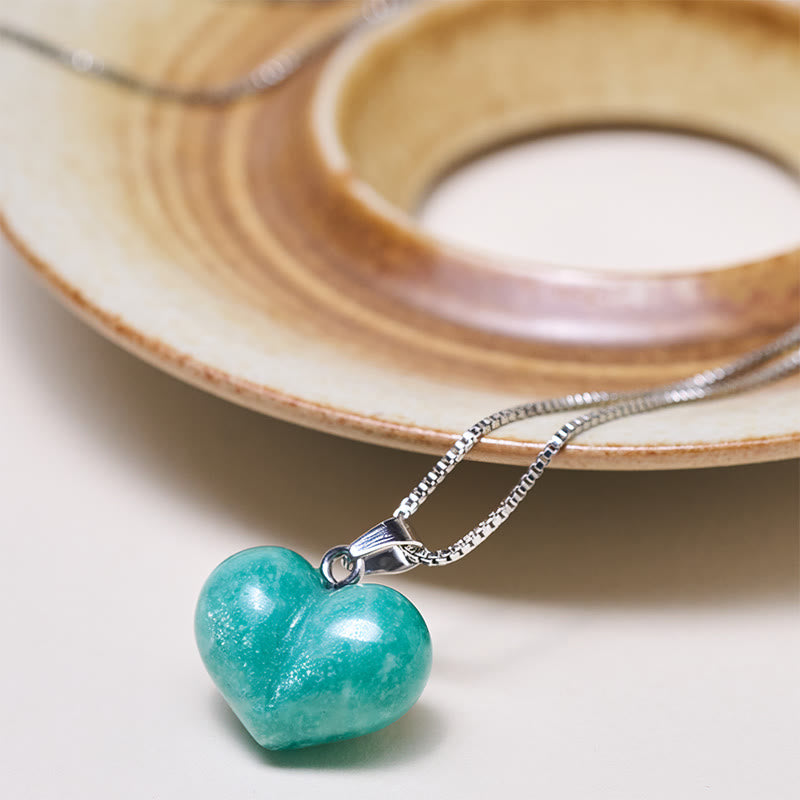 Buddha Stonesハートデザインアメジストトパーズピンククリスタルオパールタイガーアイホワイトクリスタルレッドジャスパーアマゾナイトグリーンアベンチュリンブラックオブシディアンシトリンバランスネックレスペンダント - image 34