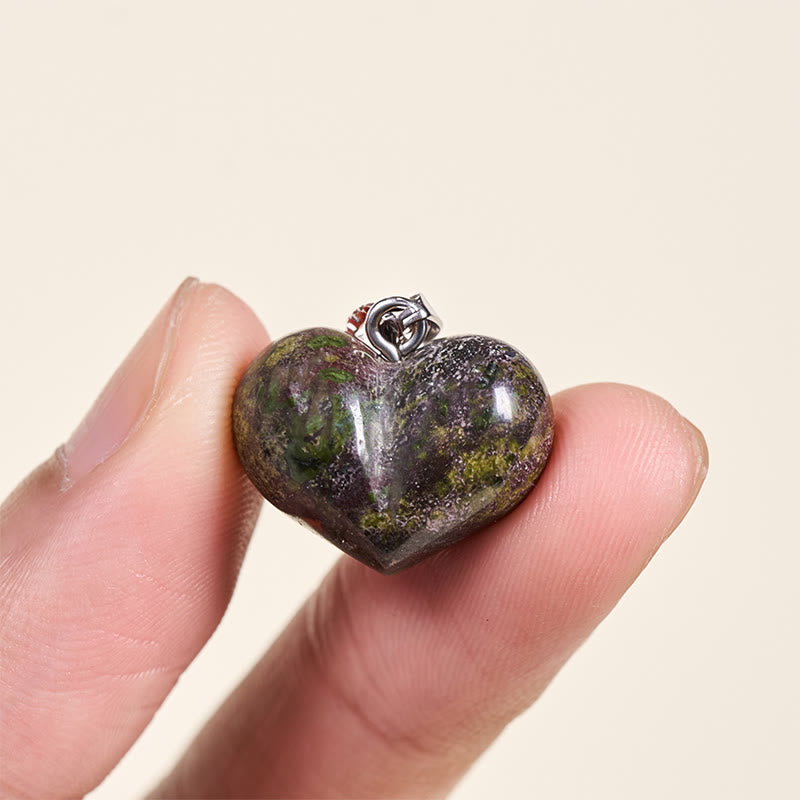 Buddha Stonesハートデザインアメジストトパーズピンククリスタルオパールタイガーアイホワイトクリスタルレッドジャスパーアマゾナイトグリーンアベンチュリンブラックオブシディアンシトリンバランスネックレスペンダント - image 10