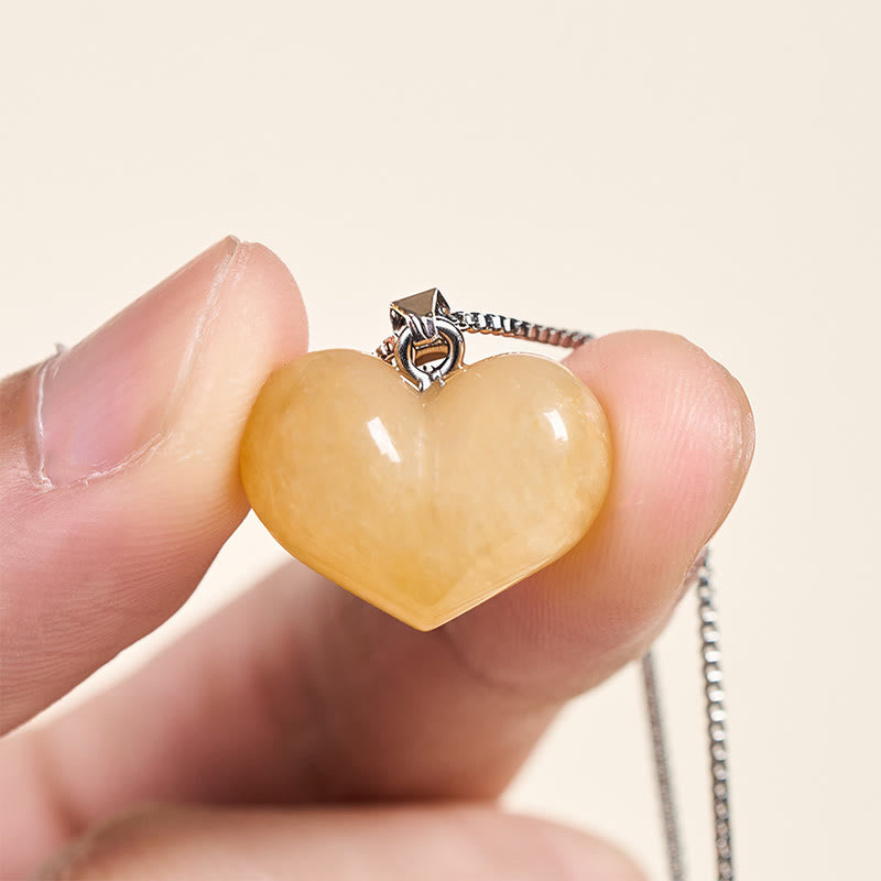 Buddha Stonesハートデザインアメジストトパーズピンククリスタルオパールタイガーアイホワイトクリスタルレッドジャスパーアマゾナイトグリーンアベンチュリンブラックオブシディアンシトリンバランスネックレスペンダント - image 6