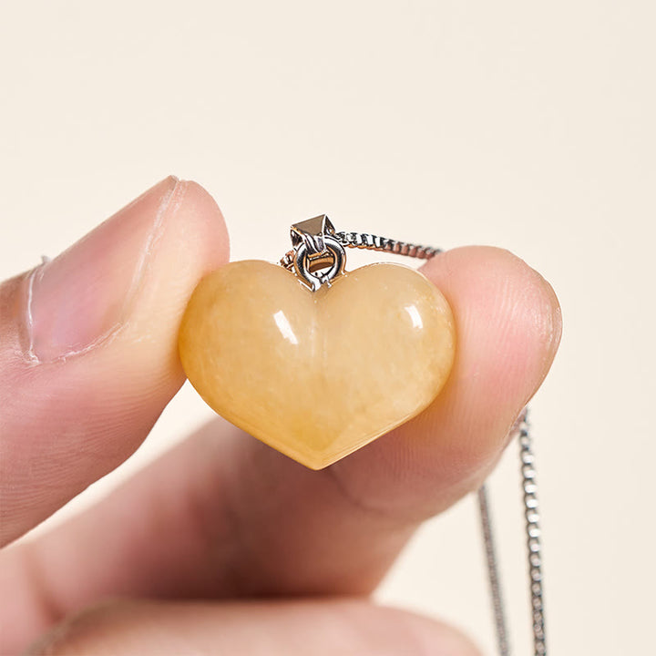 Buddha Stonesハートデザインアメジストトパーズピンククリスタルオパールタイガーアイホワイトクリスタルレッドジャスパーアマゾナイトグリーンアベンチュリンブラックオブシディアンシトリンバランスネックレスペンダント - image 6