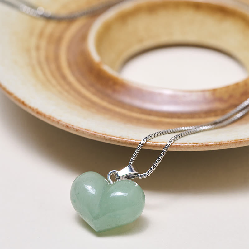 Buddha Stonesハートデザインアメジストトパーズピンククリスタルオパールタイガーアイホワイトクリスタルレッドジャスパーアマゾナイトグリーンアベンチュリンブラックオブシディアンシトリンバランスネックレスペンダント - image 38