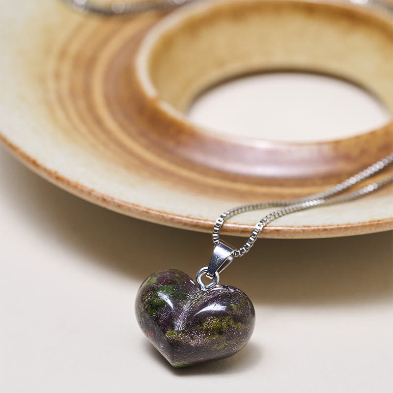 Buddha Stonesハートデザインアメジストトパーズピンククリスタルオパールタイガーアイホワイトクリスタルレッドジャスパーアマゾナイトグリーンアベンチュリンブラックオブシディアンシトリンバランスネックレスペンダント - image 11