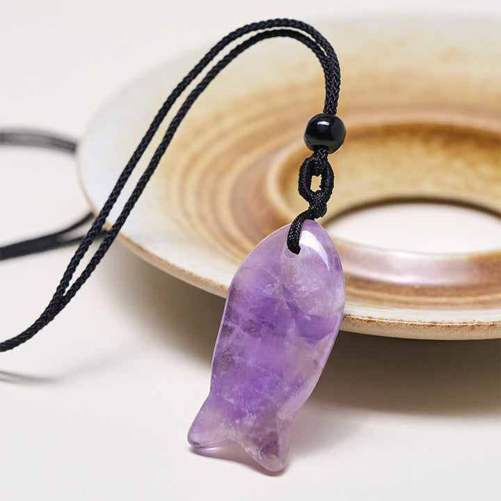 Buddha Stones鯉クリスタル インド瑪瑙 アメジスト トパーズ レッドジャスパー成就温もり ネックレス ペンダント - image 53