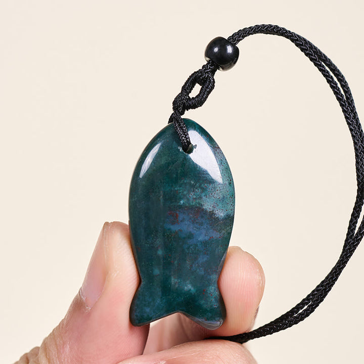 Buddha Stones鯉クリスタル インド瑪瑙 アメジスト トパーズ レッドジャスパー成就温もり ネックレス ペンダント - image 7