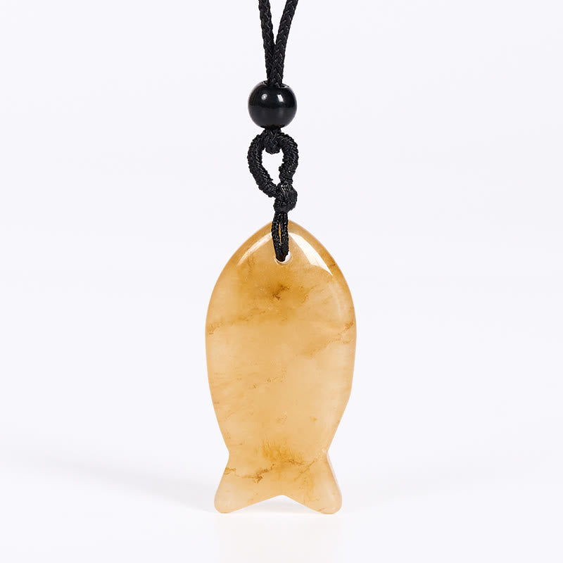 Buddha Stones鯉クリスタル インド瑪瑙 アメジスト トパーズ レッドジャスパー成就温もり ネックレス ペンダント - トパーズ - image 14