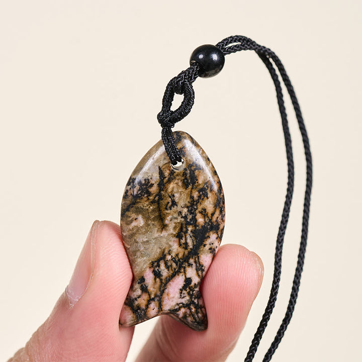 Buddha Stones鯉クリスタル インド瑪瑙 アメジスト トパーズ レッドジャスパー成就温もり ネックレス ペンダント - image 27