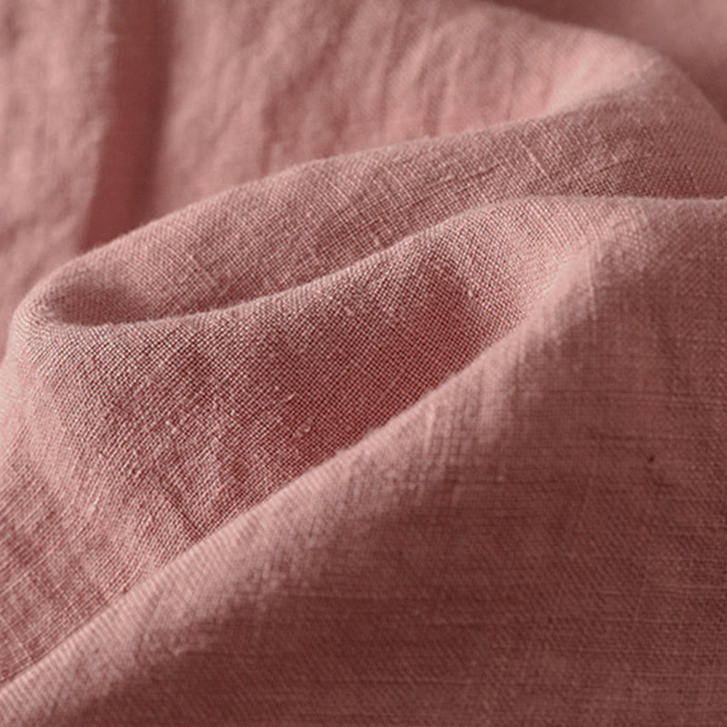 Buddha Stones 秋の通勤用パッチワーク無地デザイン長袖レディースコットンボタンシャツ - image 6