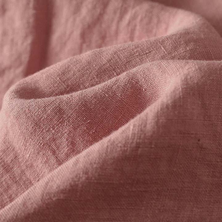 Buddha Stones 秋の通勤用パッチワーク無地デザイン長袖レディースコットンボタンシャツ - image 6