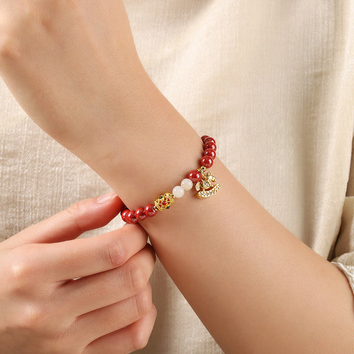 Buddha Stones 午年 辰砂銅和田翡翠 集中ブレスレット - image 12