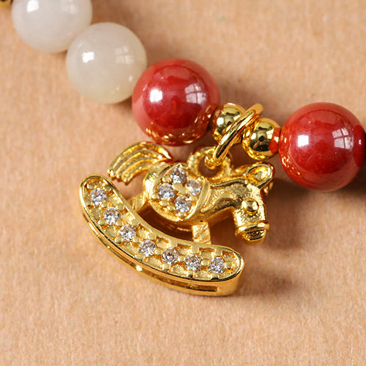 Buddha Stones 午年 辰砂銅和田翡翠 集中ブレスレット - image 17