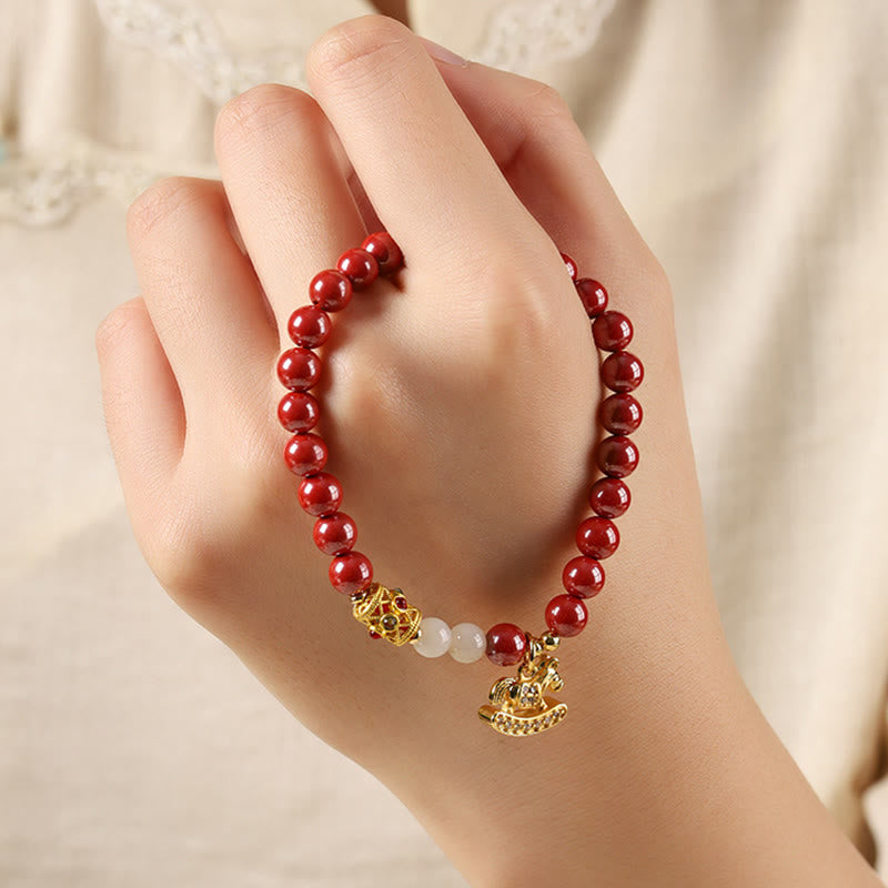 Buddha Stones 午年 辰砂銅和田翡翠 集中ブレスレット - image 15