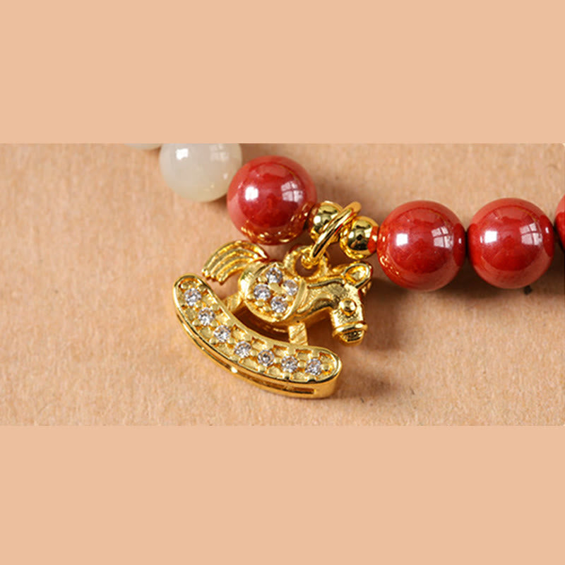 Buddha Stones 午年 辰砂銅和田翡翠 集中ブレスレット - image 18