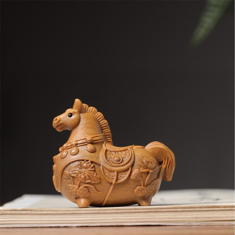 Buddha Stones ミニ 午年 蓮 黒檀 リンデンウッド 緑 白檀 飾り 5.5*5*3.2cm - image 20