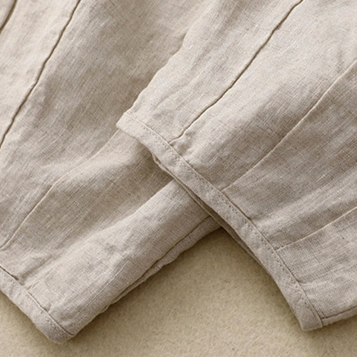 Buddha Stones 通勤用カラーブロッキングデザインレディースハーレム7-8丈パンツ（ポケット付き） - image 6