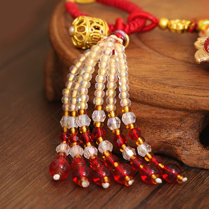 Buddha Stones 午年刺繍豊かさキーホルダー - image 3