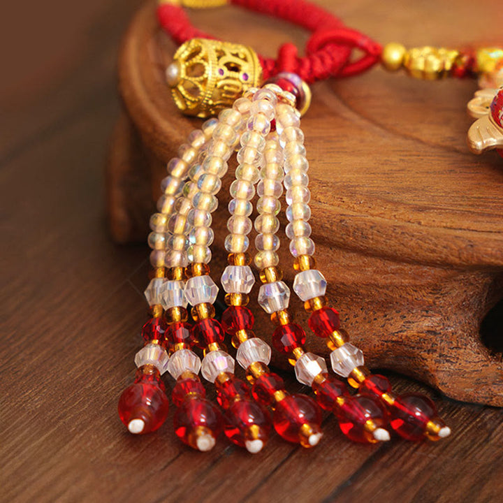 Buddha Stones 午年刺繍豊かさキーホルダー - image 3