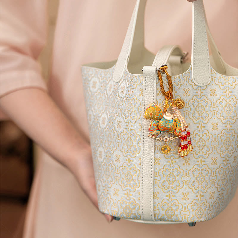 Buddha Stones 午年刺繍豊かさキーホルダー - image 7