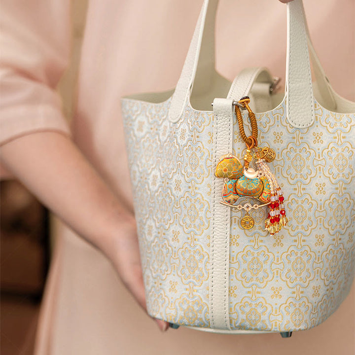 Buddha Stones 午年刺繍豊かさキーホルダー - image 7