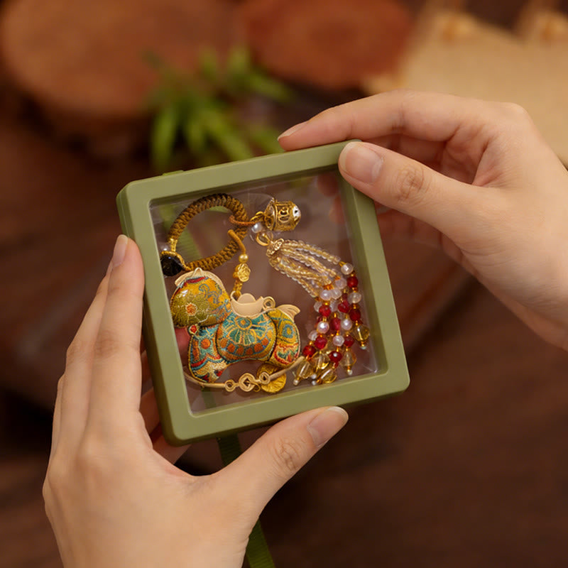 Buddha Stones 午年刺繍豊かさキーホルダー - image 8