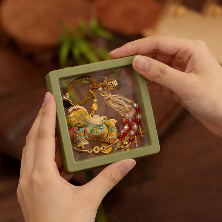 Buddha Stones 午年刺繍豊かさキーホルダー - image 8