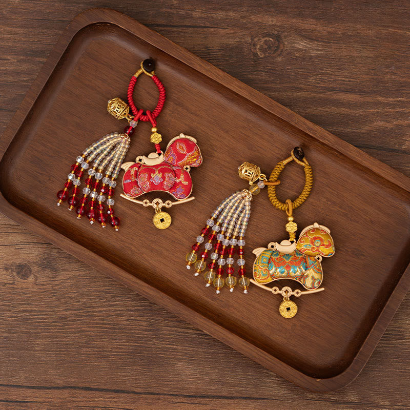 Buddha Stones 午年刺繍豊かさキーホルダー - image 10