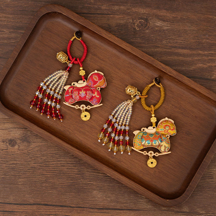 Buddha Stones 午年刺繍豊かさキーホルダー - image 10