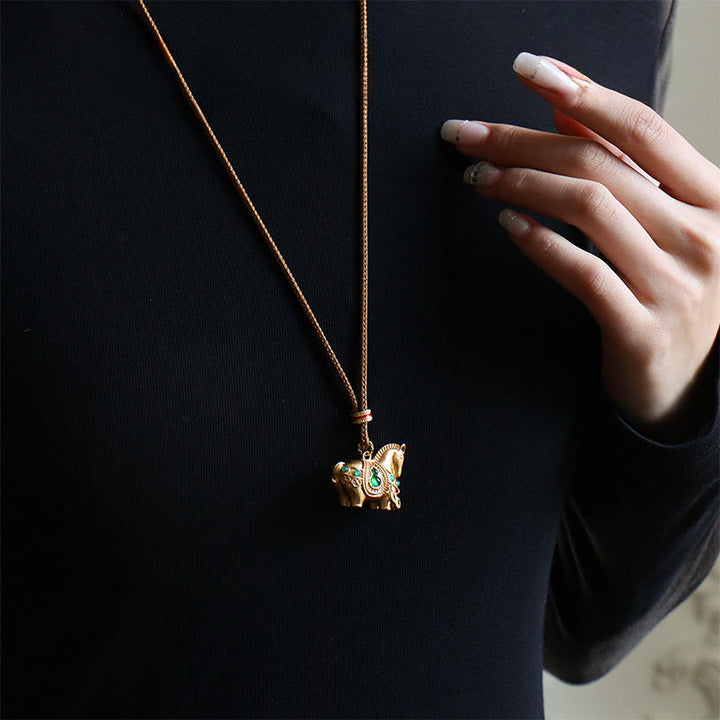 Buddha Stones 午年 銅真鍮 バランスネックレスペンダント - image 3