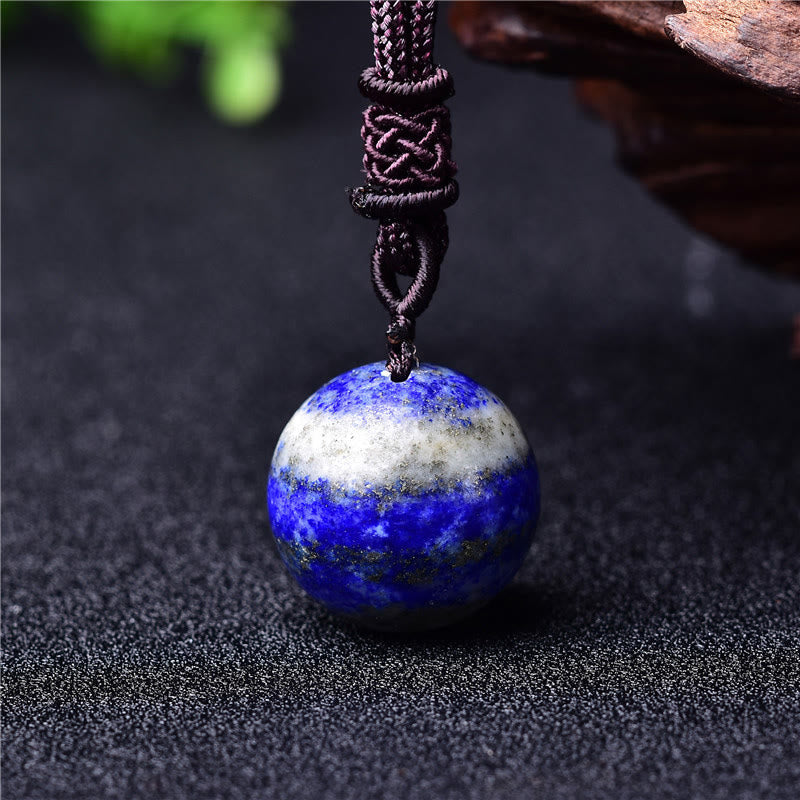 Buddha Stones アメジスト、イエローアゲート、各種アゲート、ピンククリスタル、ラズライト、ラピスラズリ、バランスネックレス、ペンダント - ラズライト - image 15