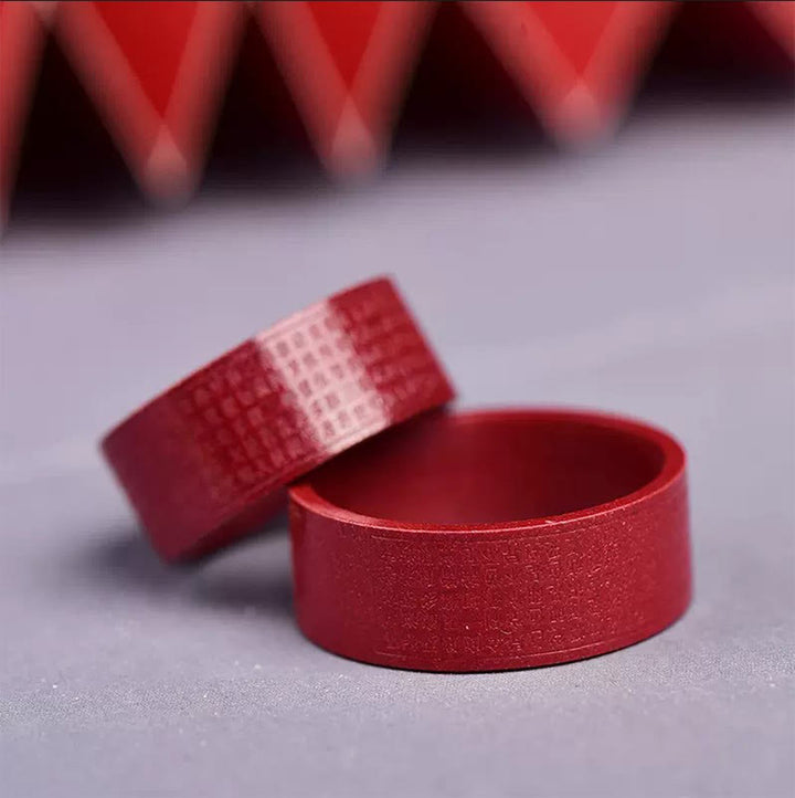 Buddha Stones 辰砂オーム・マニ・パドメ・フム般若心経良縁祈願リング - image 12