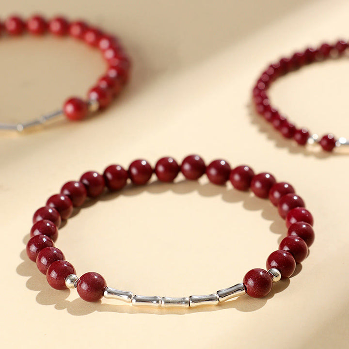 Buddha Stones シナバー 925 スターリングシルバー カーム コンセントレーション ブレスレット - image 13