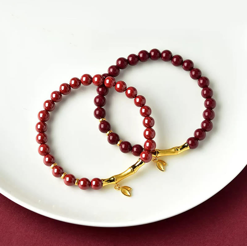 Buddha Stones竹製 辰砂 925スターリングシルバー コンセントレーションブレスレット - image 15