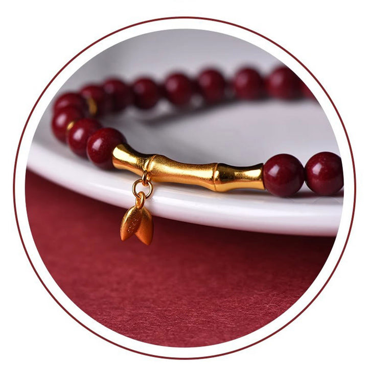 Buddha Stones竹製 辰砂 925スターリングシルバー コンセントレーションブレスレット - image 12