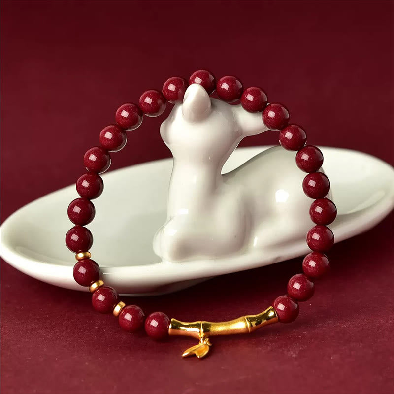 Buddha Stones竹製 辰砂 925スターリングシルバー コンセントレーションブレスレット - image 10
