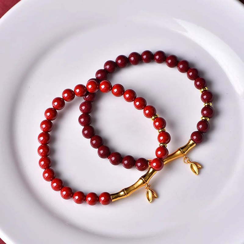 Buddha Stones竹製 辰砂 925スターリングシルバー コンセントレーションブレスレット - image 14