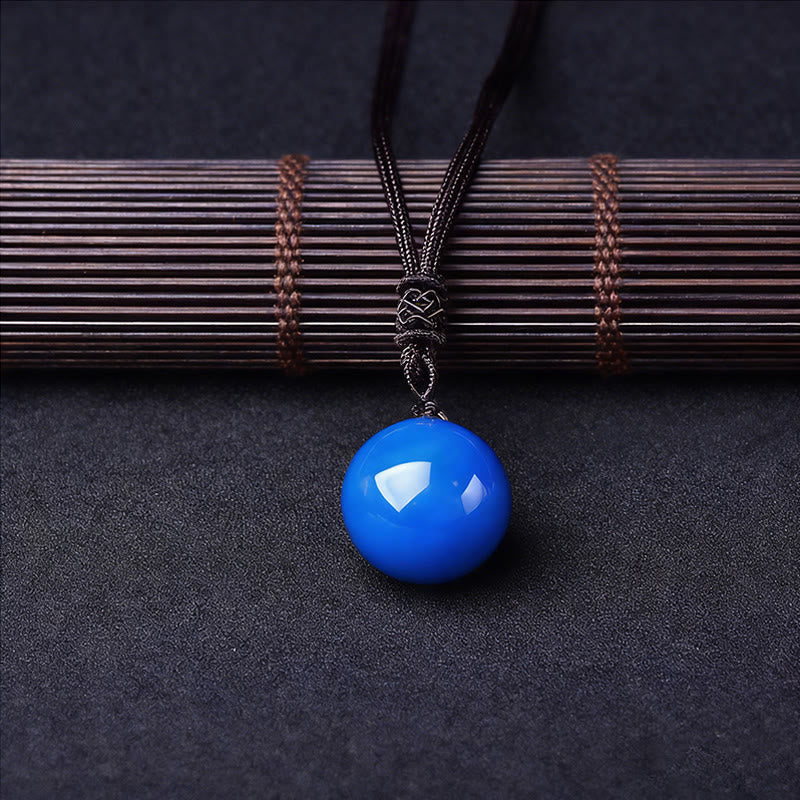 Buddha Stones アメジスト、イエローアゲート、各種アゲート、ピンククリスタル、ラズライト、ラピスラズリ、バランスネックレス、ペンダント - ブルーアゲート - image 10