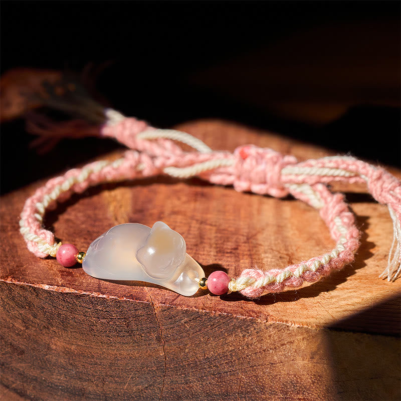 Buddha Stones カルセドニーキャットポジティブハーモニーブレスレット - カルセドニーキャット（手首周り：17～18cm） - image 0