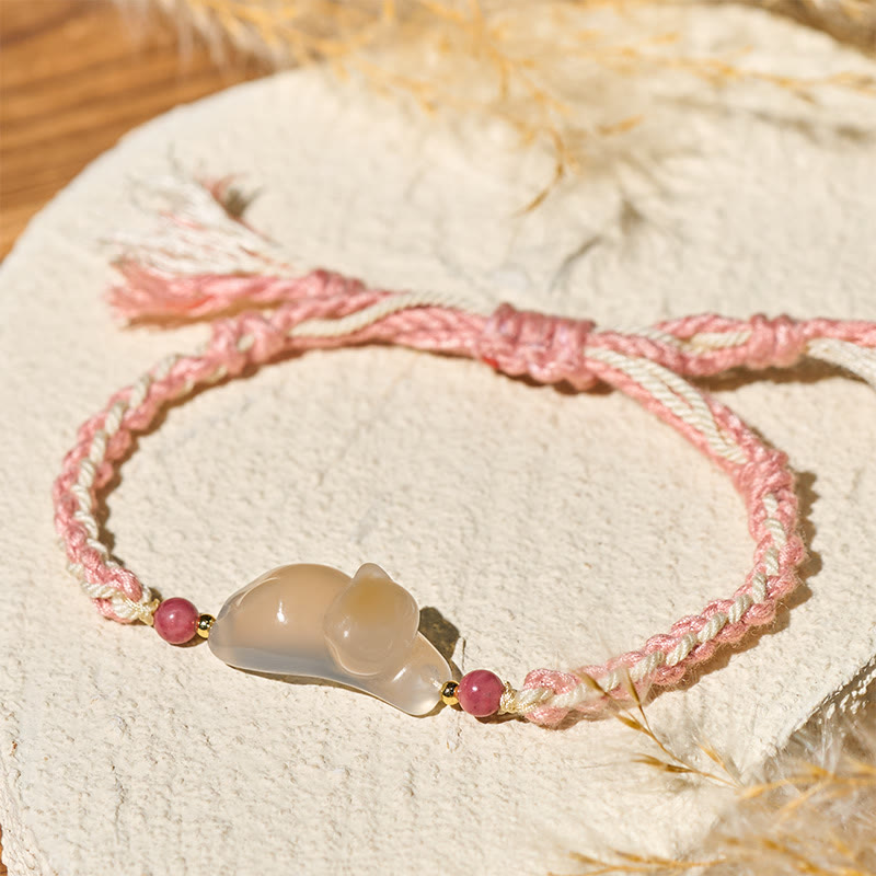 Buddha Stones カルセドニーキャットポジティブハーモニーブレスレット - image 2