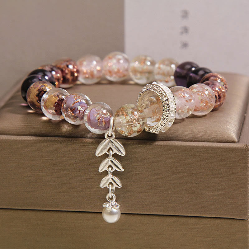 Buddha Stones 琉璃ガラスビーズ小麦耳チャームブレスレット - image 5