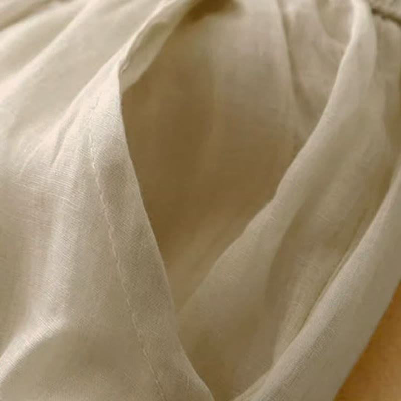 Buddha Stonesサイド刺繍デザインレディース7-8丈ワイドレッグパンツ（ポケット付き） - image 7