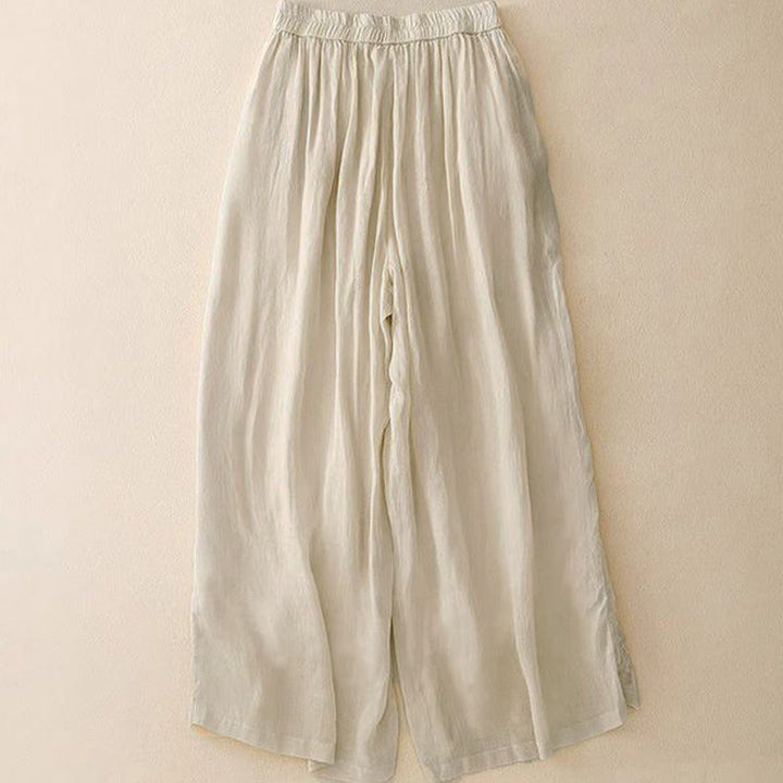 Buddha Stonesサイド刺繍デザインレディース7-8丈ワイドレッグパンツ（ポケット付き） - image 6