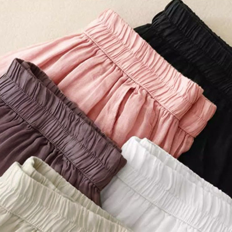 Buddha Stonesサイド刺繍デザインレディース7-8丈ワイドレッグパンツ（ポケット付き） - image 18