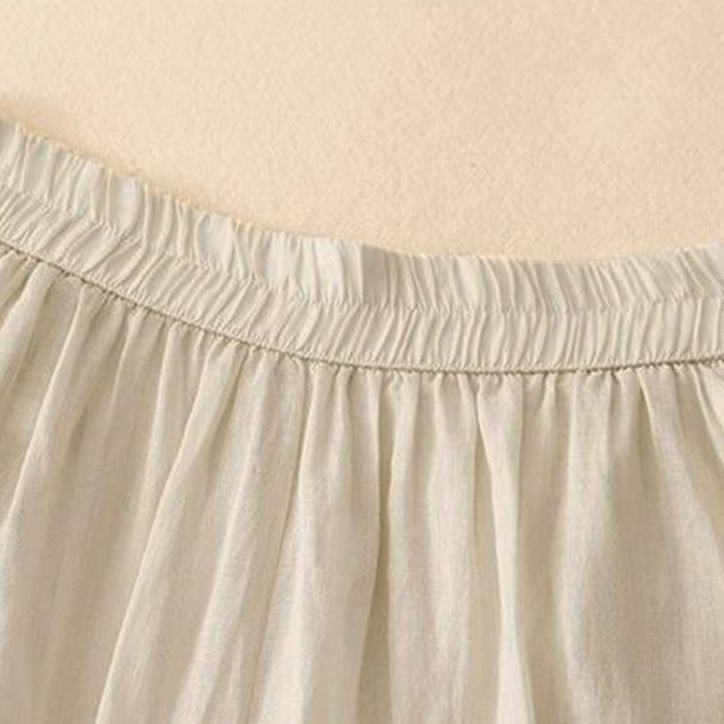 Buddha Stonesサイド刺繍デザインレディース7-8丈ワイドレッグパンツ（ポケット付き） - image 8