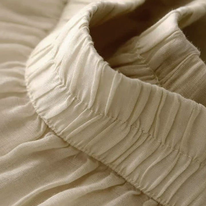 Buddha Stonesサイド刺繍デザインレディース7-8丈ワイドレッグパンツ（ポケット付き） - image 9