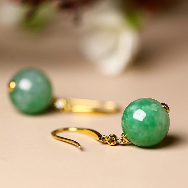 Buddha Stones 925スターリングシルバー グリーンカルセドニー 強さと勇気のイヤリング - image 8