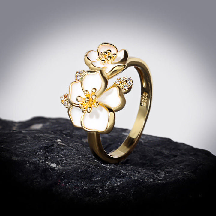 Buddha Stones デイジー銅製幸運バランスリング - 銅 - 15.9mm - image 0