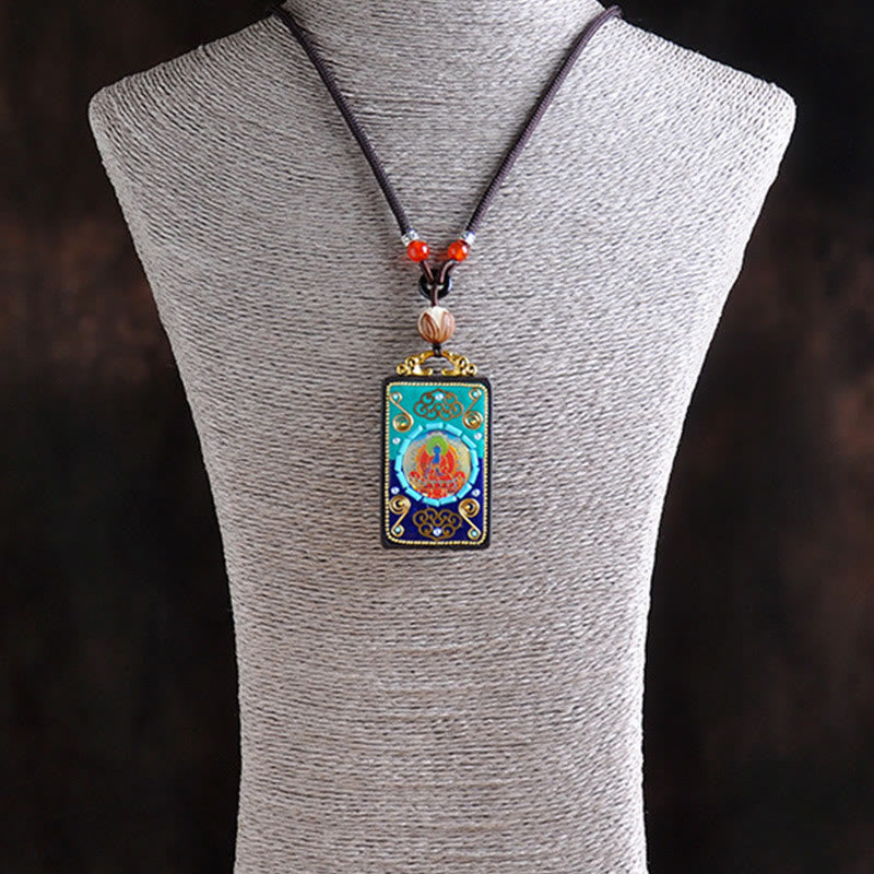 Buddha Stones薬師如来黒檀ネックレス ペンダント - image 2