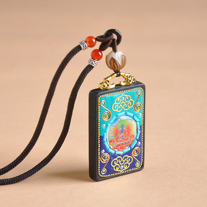 Buddha Stones薬師如来黒檀ネックレス ペンダント - image 4