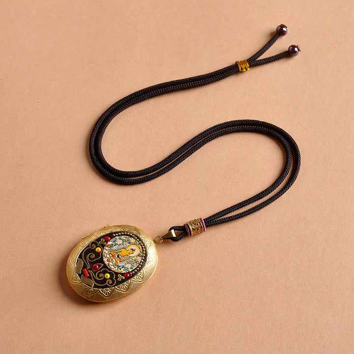 Buddha Stones 銅観音観音ザキラム富ペンダント ネックレス - 如来ロープ（ネックレスの長さ：72cm） - image 1