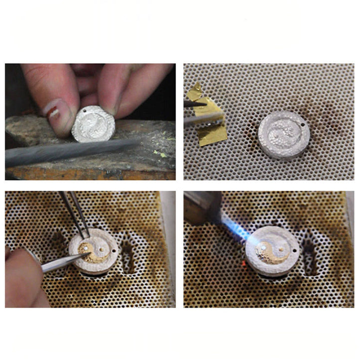 Buddha Stones 999スターリングシルバー999ゴールド陰陽バランスチタンスチールチェーンネックレスペンダント - image 11