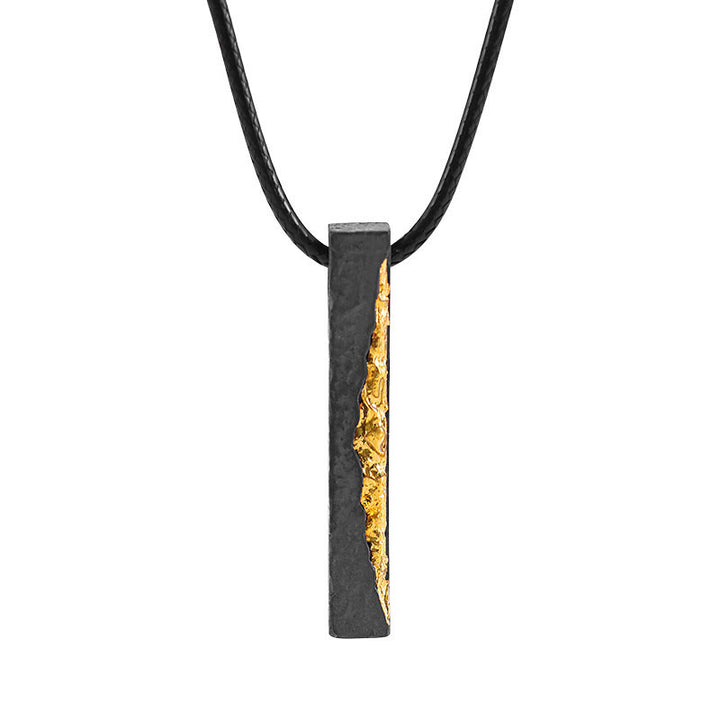 Buddha Stones 999スターリングシルバー999ゴールドオーム・マニ・パドメ・フムウィズダムネックレスペンダント - オム・マニ・パドメ・フム＆55cm ブラックワックスコード - image 12